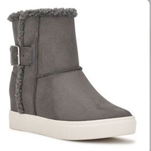 Nine West Titus Women's Wedge Ankle Boots Gray Sizes 10m